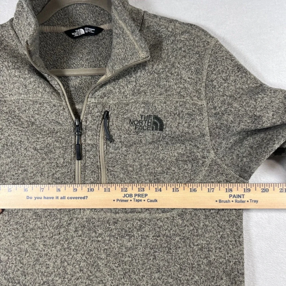 The North Face Gordon Lyons Quarter Zip Fleece Pullover Mens Medium Brown Hike